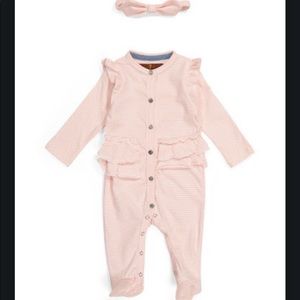 Newborn Girls Stretchie with Headband